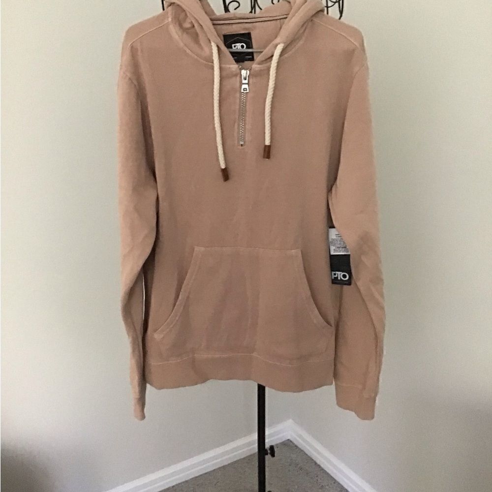 PTO Rose Dust Half Zip Hoodie NWT